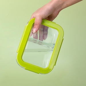 Contenitore per Pranzo in Vetro Wolecok Senza BPA 1040/640ml, Adatto al Microonde con Coperchi Ermetici per Preparazione e Conservazione Pasti - Product Image 6