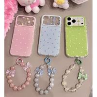 Étui souple ZL096 à motif étoiles, avec grande fenêtre et chaîne, pour iPhone 17 Pro Max et iPhone 16 Pro, protection intégrale