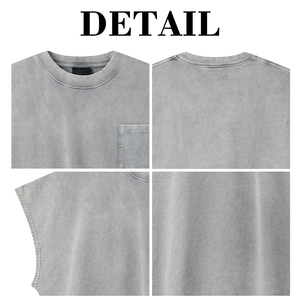 T-shirt vintage pour homme KingSen, coupe ample, manches courtes, respirant, logo brodé, style streetwear. - Product Image 6