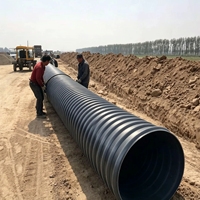 Tubería de Drenaje de HDPE Reforzada con Cinta de Acero de Grado Industrial para Sistemas de Gestión de Aguas Residuales y Pluviales