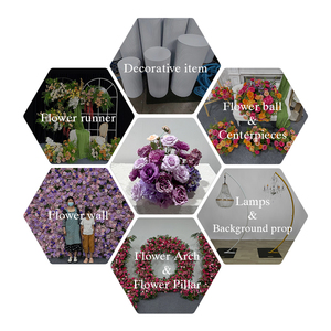 Reusable Anti-Fade Gradient Purple <b>Table</b> Flower Wedding Welcome Sign Wedding Cake <b>Table</b> Decor - Product Image 5