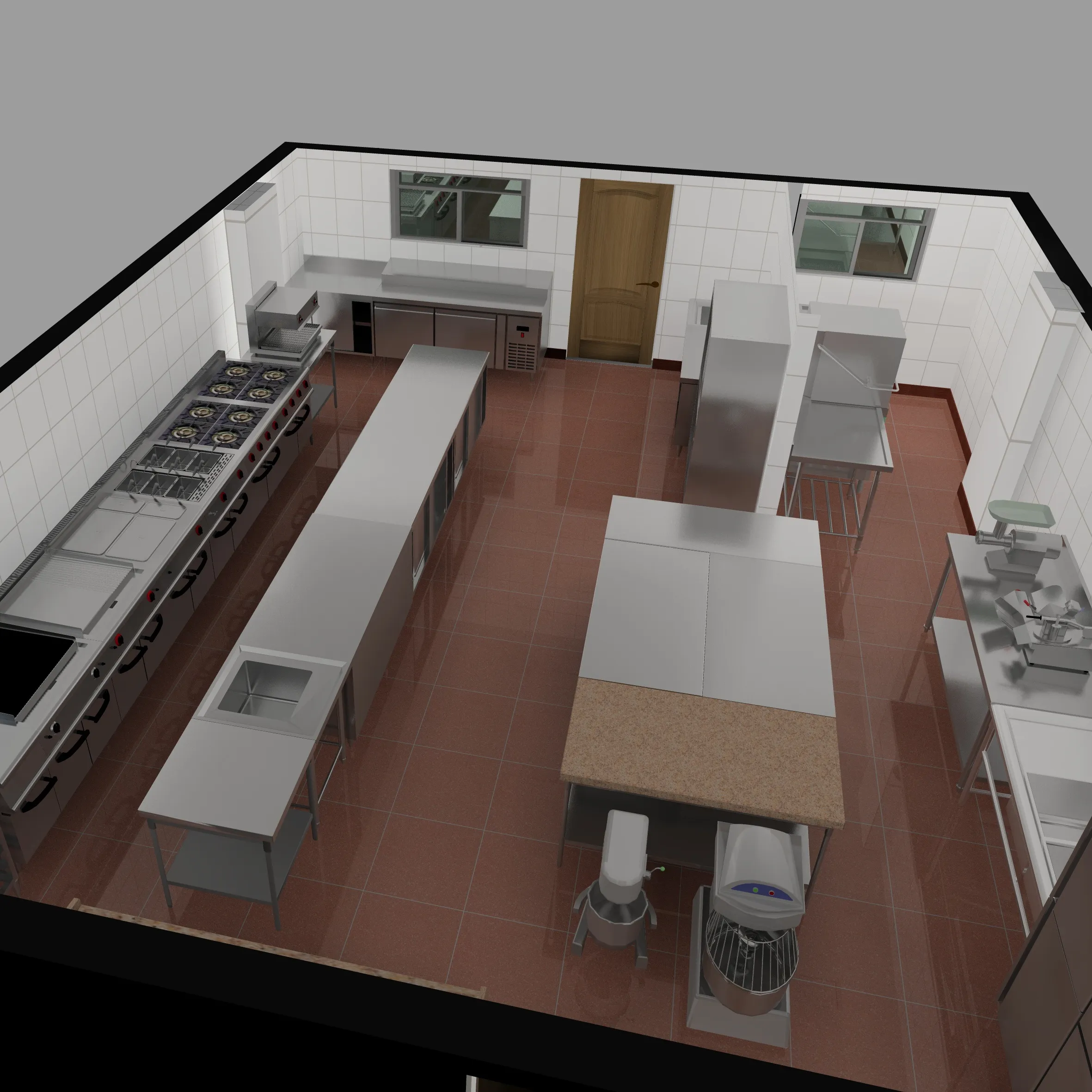 Otel mutfak projesi otel mutfak buzdolabı otel mutfak ekipmanları ve araçları