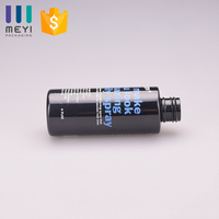 Bouteille en plastique PET noire de 4 fl oz avec pompe pulvérisatrice, logo personnalisé OEM, impression sérigraphique pour shampoing, lotion, cosmétique, liquide