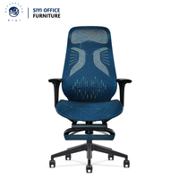Chaise de bureau exécutive ergonomique moderne, hauteur réglable, inclinable, pivotante à 360°, base en aluminium, accoudoirs réglables, garantie de 6 ans