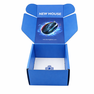 กล่องไปรษณีย์อิเล็กทรอนิกส์ Mouse 3C กล่องสมัครสมาชิก กล่องบรรจุภัณฑ์ลูกฟูก B E Flute แบบมีตัวล็อคอัตโนมัติ OEM - Product Image 5