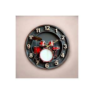 Reloj de Pared Redondo Clásico de Madera con Patrón Impreso Colorido y Numerado, Silencioso, de 45x45 cm, Idea de Regalo - Product Image 3