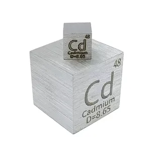 Cubo di cadmio di alta qualità Cd 99.99% cubi di cadmio in metallo 10x10x10mm per la raccolta di elementi fai da te - Product Image 1
