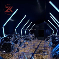 Arche lumineuse LED ZKAI élégante pour entrée de mariage, tunnel lumineux, arche métallique, support de toile de fond lumineux RGB pour fête
