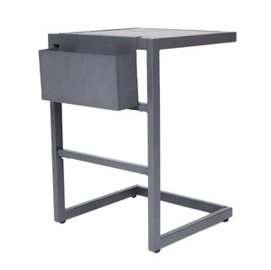 Leisure Minimalist Outdoor Furniture Quick Assembly <b>Aluminum</b> Side <b>Table</b> With Box for Hotel & Courtyard Use - Product Image 2