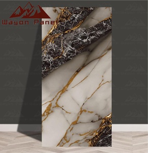 Les carreaux de marbre autocollants imperméables Wayon, populaires, de 30x60 cm, sont utilisés pour les murs de salle de bain. - Product Image 4
