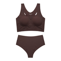 Offre Spéciale : Ensemble Soutien-Gorge de Sport Sans Armature et Sans Coutures Dos Nageur pour Femme, Ensemble Soutien-Gorge de Yoga Sans Armature et Culotte, Ensemble Sous-Vêtements de Course