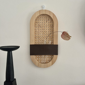 Décoration murale de style Wabi-Sabi japonais, en bois naturel, artisanat en rotin, style homestay - Product Image 6