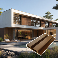 Nuevo Panel de Pared Exterior ASA, Resistente al Agua y a los Rayos UV, Revestimiento Decorativo Exterior con Diseño de Listones