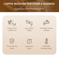 Nouvelle machine à café à remplissage automatique d'eau, affichage facile à lire, cafetière à filtre, cafetière commerciale