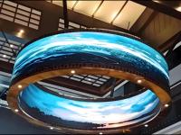 Écran LED flexible en module souple couleur pleine, taille personnalisable, intérieur, VORTEX, avec HDR10 pour applications cylindriques