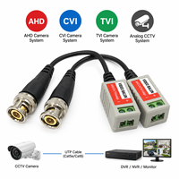 Balun vidéo passif HD UTP BNC vers RJ45 pour caméra CCTV, DVR, moniteur, portée 300m à 600m sur câble réseau Cat5e Cat6, sécurité