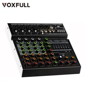 Voxfull MX6 High Quality Recording Podcast USB Mixer 6 Channel Stereo Audio Mixer With Individual 48V Phantom Power