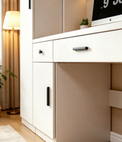 HANSIYI Bureau d'ordinateur et armoire intégrés pour chambre d'enfant, combinaison en bois massif, moderne, écologique, durable, grande capacité