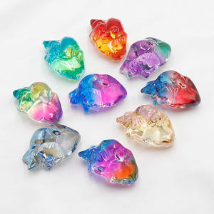 Kerajinan seni buatan tangan Gif dilapisi dekorasi kaca 2 inci K9 kristal hati patung meja hadiah dekorasi - Product Image 2