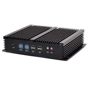 EGLOBAL תעשייתי Fanless מיני מחשב מחשב ליבה כפולה 4 חוט Core i5 4200U הכפול Lan 6 COM 24 שעות עבודה מיני מחשב intel i5