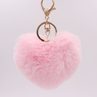 Porte-clés en peluche cœur d'amour rouge multicolores élégants, mignons et moelleux, pendentifs de sac, décorations de voiture douces, cadeaux pour filles
