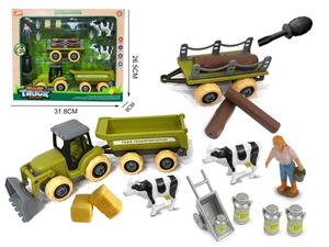 Juego <span class=keywords><strong>de</strong></span> tractor <span class=keywords><strong>de</strong></span> <span class=keywords><strong>juguete</strong></span> <span class=keywords><strong>de</strong></span> granja-Animales <span class=keywords><strong>de</strong></span> granja <span class=keywords><strong>de</strong></span> plástico, valla y vehículo <span class=keywords><strong>de</strong></span> granjero para desmontar con taladro-Camión <span class=keywords><strong>de</strong></span> <span class=keywords><strong>juguete</strong></span> con caballo - Product Image 3