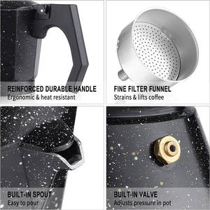 Cafetière à expresso en aluminium personnalisée pour cuisinière, Moka Pot 316, cafetière à expresso <span class=keywords><strong>italienne</strong></span> Colbro avec base pour cuisinière à induction - Product Image 4
