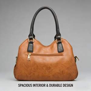 Bolso de Mano de Diseño en Cuero PU para Mujer, Bolso de Hombro de Lujo con Cierre de Cremallera, Forro de Poliéster Portátil y Anti-Robo - Product Image 4