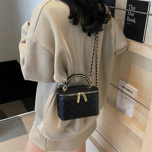 Sac à main de luxe nouveau design type boîte pour <span class=keywords><strong>femme</strong></span>, sac à bandoulière en cuir PU, sac de soirée, sac à bandoulière, vente chaude d'usine, portefeuille zippé pour <span class=keywords><strong>femme</strong></span> - Product Image 6