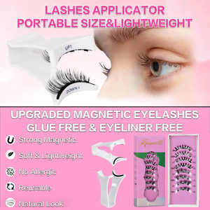 Cils magnétiques Quantum sans colle ni liner avec applicateur, nouveau stock, kit de cils magnétiques réutilisables pour voyage - Product Image 3