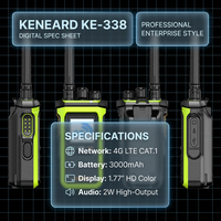 Radio PoC 4G LTE KENEARD KE-338, double SIM, commutation automatique, 3000 mAh, longue autonomie, talkie-walkie pour l'hôtellerie, la logistique et la sécurité