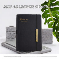 Carnet/Journal en cuir PU format A5 2026, personnalisable avec logo, couverture rigide, lignes colorées, reliure cousue, promotionnel, pour l'école, 100 exemplaires