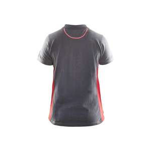 BLAKLADER - 339010509456L Polo Femme Gris/Rouge-EAN 7330509515723 TRAVAIL T-SHIRTS ET POLO - Product Image 2