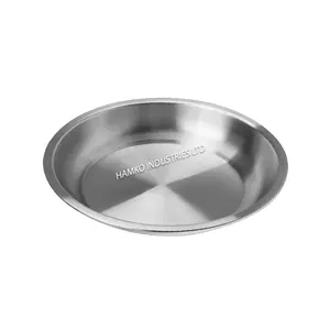 Plaques métalliques de qualité alimentaire multifonctions de différentes tailles et prix de gros pour restaurant Assiette creuse classique en acier inoxydable 18 cm - Product Image 1