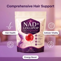 Sucettes OEM à faible teneur en sucre NAD+ avec Resvératrol et Vitamine C – Complément de soutien énergétique cellulaire