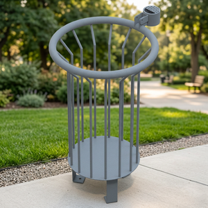 Bac de rangement modulaire résistant aux chocs en métal BDB, poubelle extérieure, bac à déchets, bac de recyclage à ouverture supérieure pour le jardin - Product Image 3