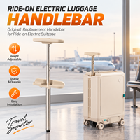 Poignée de chariot à bagages télescopique électrique en aluminium, robuste, imperméable, légère, modèle Yulada 2568