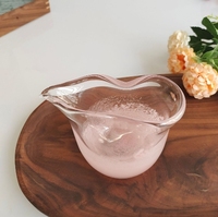 Tasse publique en verre résistant à la chaleur pour le brassage de la mer de thé rose domestique, distributeur de thé équitable et fait à la main