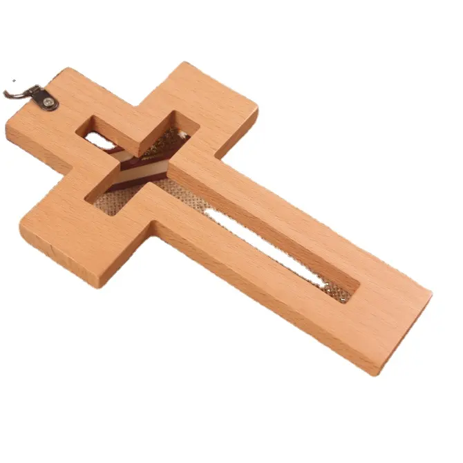 Wooden Cross Church Ornament Supplies Wooden Crafts Custom Size and Color