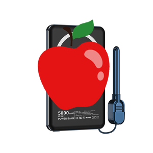 Batterie externe ultra-fine 5000 mAh Modèle WP038 avec <span class=keywords><strong>charge</strong></span> <span class=keywords><strong>sans</strong></span> <span class=keywords><strong>fil</strong></span> 15W et <span class=keywords><strong>charge</strong></span> rapide PD 20W, corps en alliage d'aluminium, design ultra-plat - Product Image 1