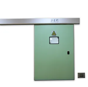 Puerta de plomo corredera automática hermética con hoja de plomo HPL de hospital a prueba de radiación equivalente de plomo de 2/3/4mm