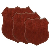 Plaque murale en bois MDF blanche vierge gravable personnalisée avec plaque métallique pour trophée et récompense