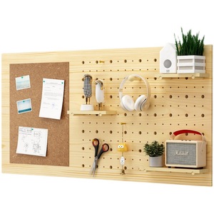 Fai da te altre decorazioni per la casa a buon mercato in legno pegboard peg board shelf <span class=keywords><strong>wall</strong></span> display storage organizer stand rack - Product Image 1