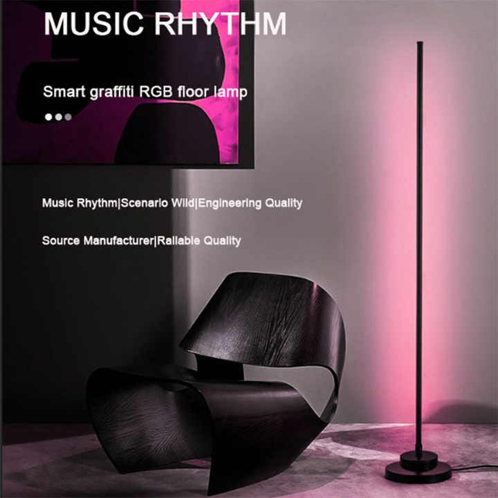 Nordic English Style LED Stehende App-Steuerung Dimmbare RGB-Farbe Umgebungs licht Stehlampe Tuya Music Sync