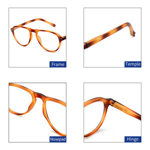 Lunettes aviateur Anti-lumière bleue, lunettes d'ordinateur, monture Vintage, Design pour hommes et femmes - Product Image 3