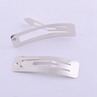 Accessoires pour cheveux en métal fantaisie de 5 cm, clip à pression rectangulaire pour la fabrication de bijoux et de cadeaux