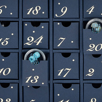 Tiroir calendrier carton personnalisé cadeau de noël papier emballage de luxe calendrier de l'avent boîte à bijoux