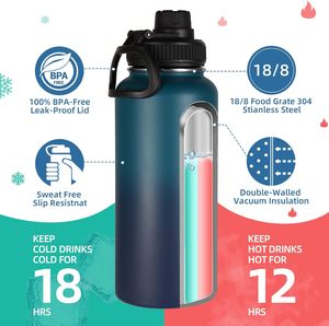 Botella de Agua Deportiva de Boca Ancha con Aislamiento al Vacío de Acero Inoxidable de Gran Capacidad, Ecológica, con Logotipo Personalizado, Venta al Por Mayor - Product Image 4