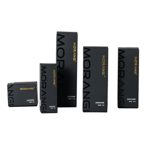 Cajas de Cartón Negro para Cosméticos con Logotipo Personalizado, Cajas de Doble Abertura con Estampado Dorado y Troquelado - Product Image 3