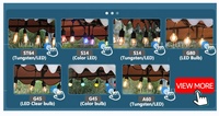 Guirlande lumineuse LED JYWD populaire et pratique, de bonne qualité, style vintage, pour patio, 48 pieds, 24x E26 PVC
